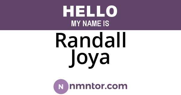 Randall Joya