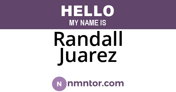 Randall Juarez