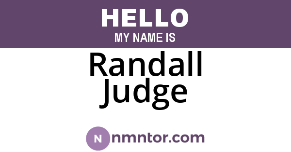 Randall Judge