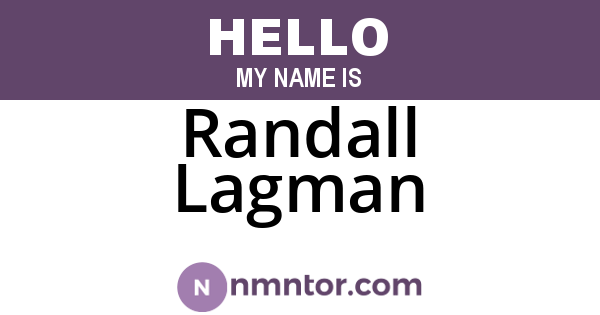 Randall Lagman