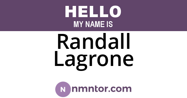 Randall Lagrone