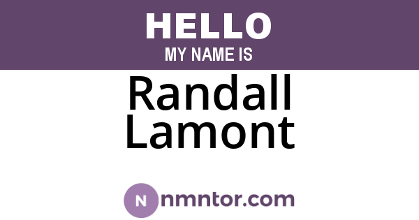 Randall Lamont