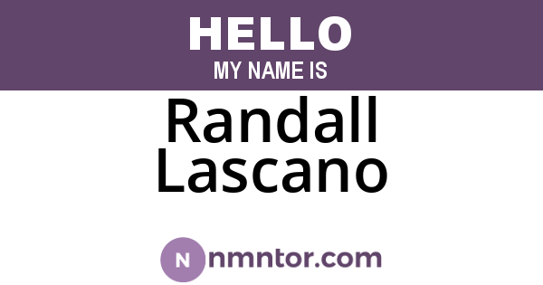 Randall Lascano
