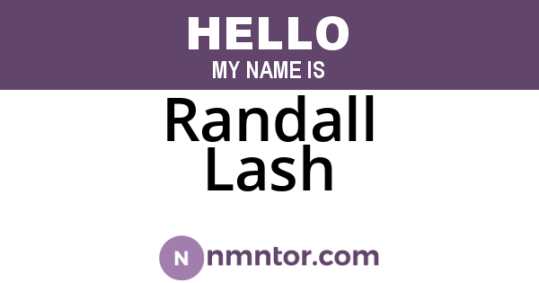 Randall Lash
