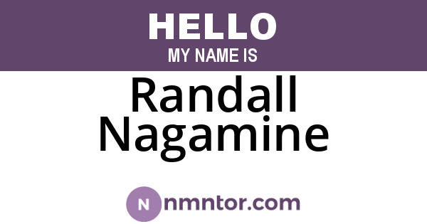 Randall Nagamine