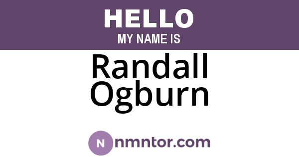 Randall Ogburn