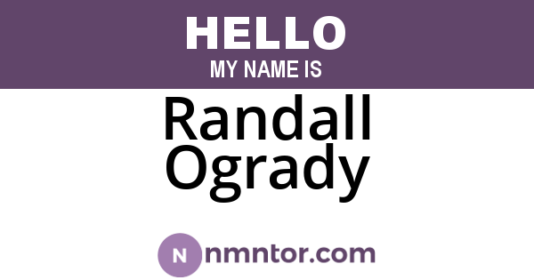 Randall Ogrady