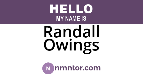 Randall Owings