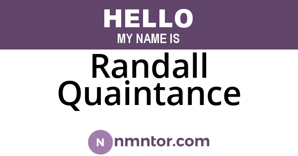 Randall Quaintance