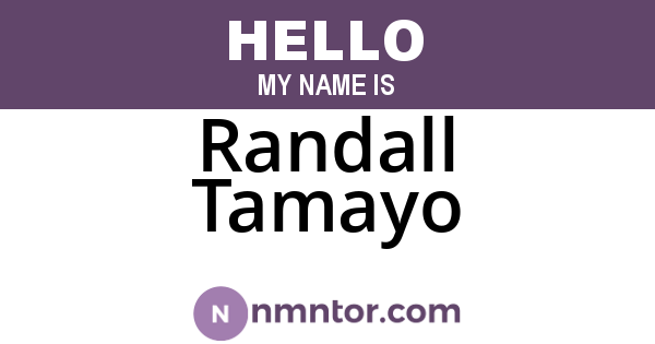 Randall Tamayo