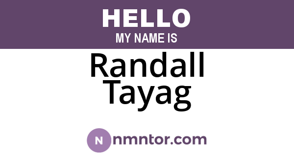 Randall Tayag