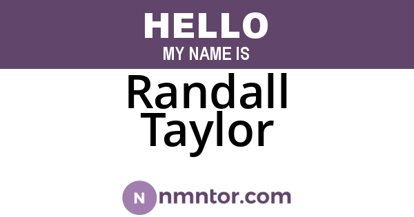 Randall Taylor