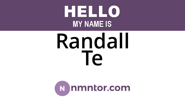 Randall Te