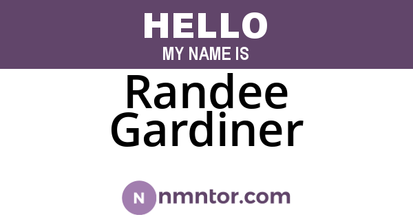 Randee Gardiner