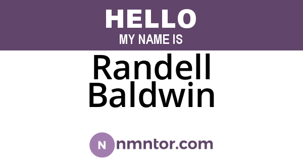 Randell Baldwin