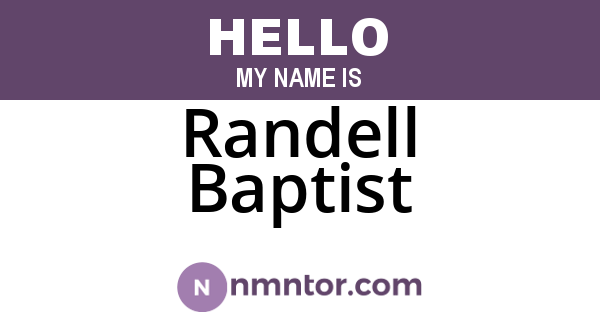 Randell Baptist