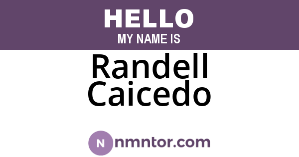 Randell Caicedo
