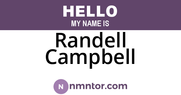 Randell Campbell