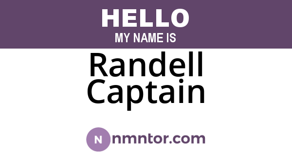 Randell Captain