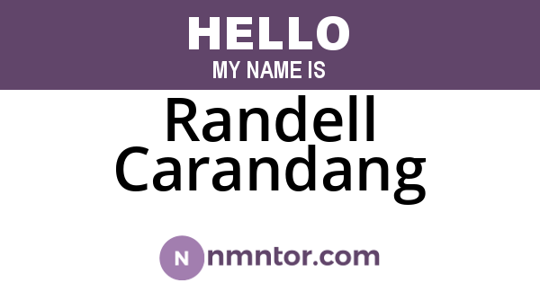 Randell Carandang