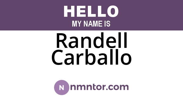 Randell Carballo