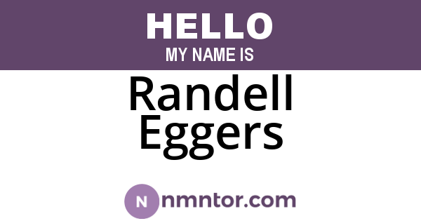 Randell Eggers