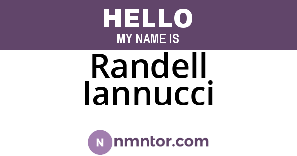 Randell Iannucci