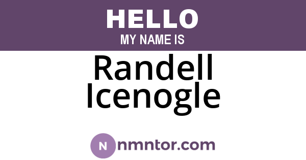Randell Icenogle