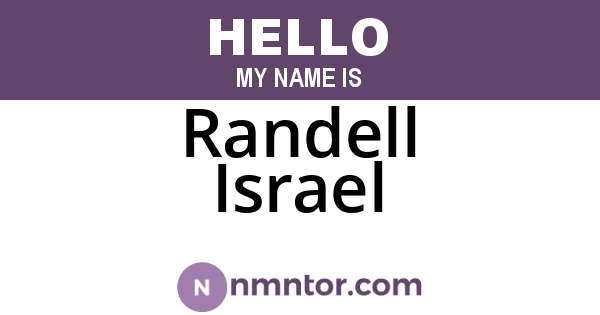 Randell Israel