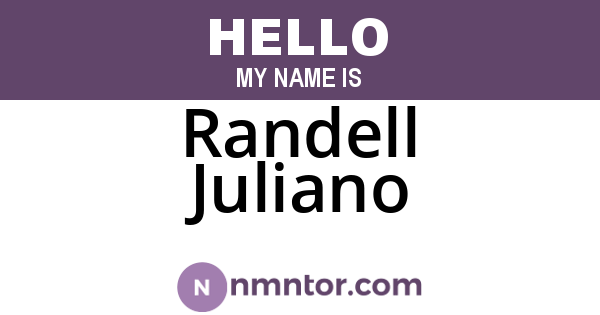 Randell Juliano
