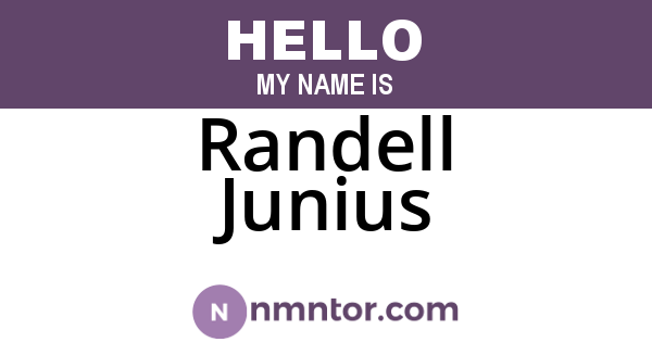 Randell Junius