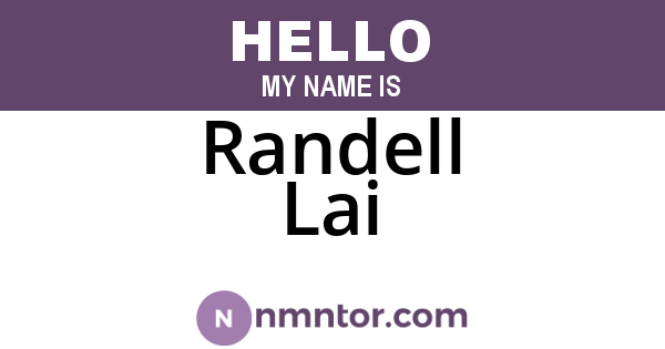 Randell Lai