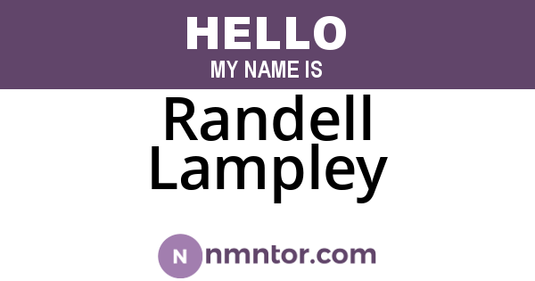 Randell Lampley