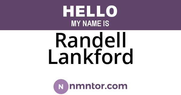 Randell Lankford
