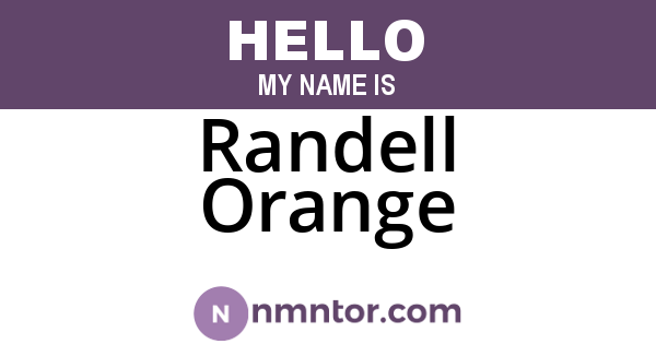 Randell Orange