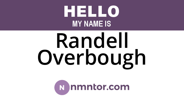 Randell Overbough