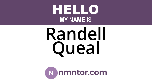 Randell Queal
