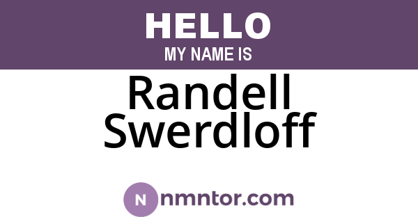 Randell Swerdloff