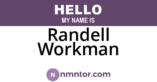 Randell Workman