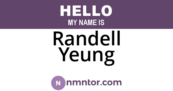 Randell Yeung