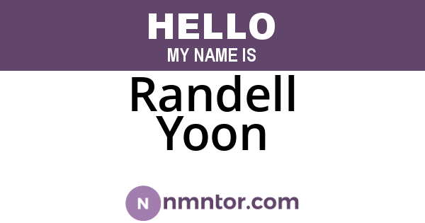 Randell Yoon