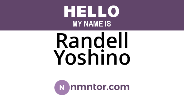 Randell Yoshino