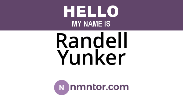 Randell Yunker