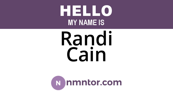 Randi Cain