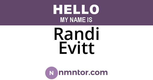 Randi Evitt