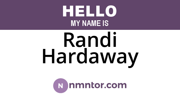 Randi Hardaway