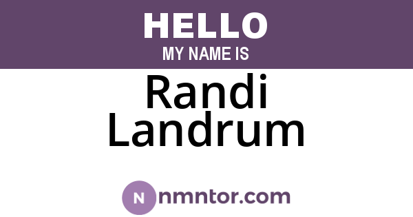 Randi Landrum
