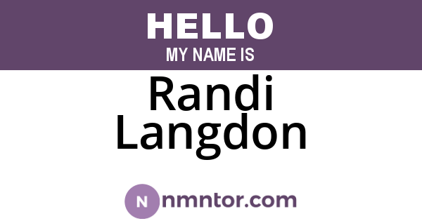 Randi Langdon