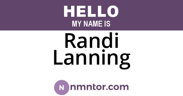 Randi Lanning
