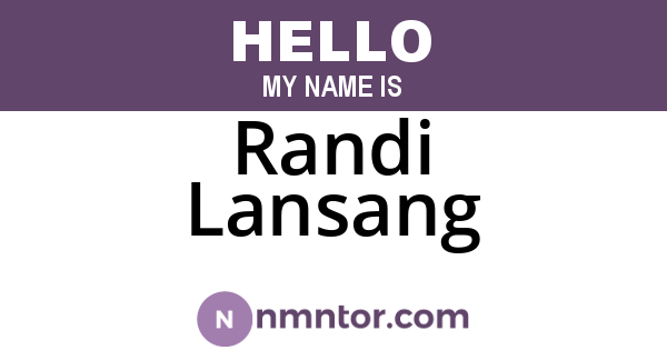 Randi Lansang